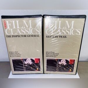 Film Classics THE INSPECTOR GENERAL & SANTA FE TRAIL VHS Movie Tapes